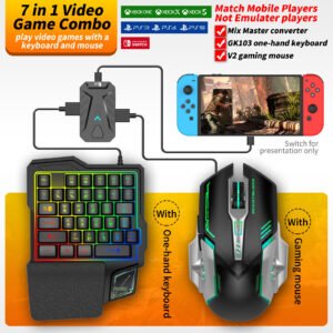 Kit Conversor Pro "7 en 1" Teclado y Mouse para Consolas