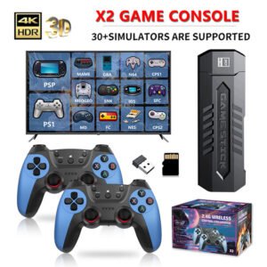 Consola Retro X2 Blue Edition – 4K Ultra HD & Doble Conexión Wireless